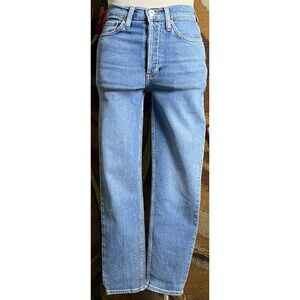 Re/Done Redone 90’s High Rise Ankle Crop Jeans 25